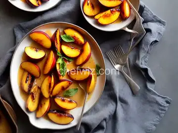 Grilled Peaches with Cinnamon Sugar Butter