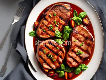 Grilled Pork Chops With Plum Mostarda
