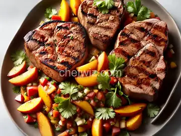 Grilled Pork Chops with Fresh Nectarine Salsa