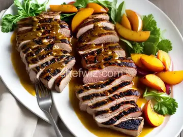Grilled Pork Tenderloin with Peach-Mustard Sauce