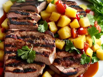 Grilled Pork with Pineapple Chutney