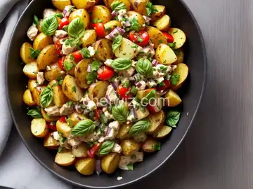 Grilled Potato Salad With Chiles and Basil