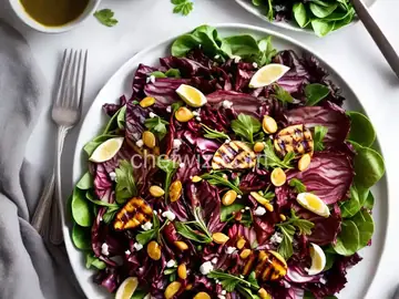 Grilled Radicchio Salad with Sherry-Mustard Dressing