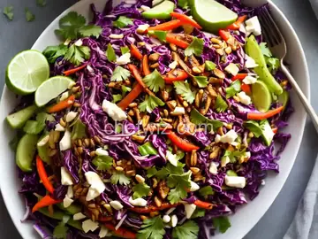 Grilled Red and Green Cabbage Slaw