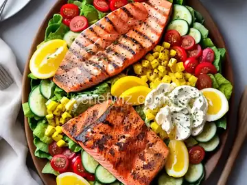 Grilled Salmon Cobb Salad