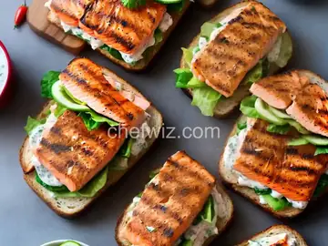 Grilled Salmon Sandwiches