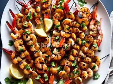 Grilled Shrimp Skewers with Garlic and Lemon Recipe
