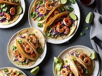 Grilled Shrimp Tacos with Sriracha Slaw