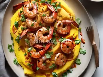 Grilled Shrimp and Polenta