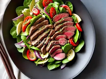 Grilled Sirloin Salad with Sesame-Ginger Dressing