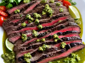Grilled Skirt Steak with Herb Salsa Verde