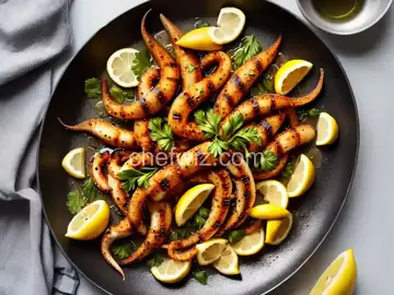 Grilled Squid With Olive Oil and Lemon Recipe