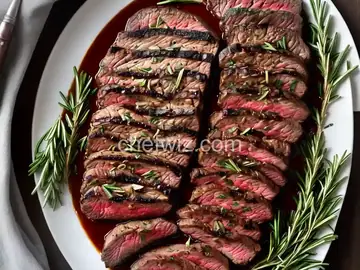 Grilled Steak with Rosemary and Garlic
