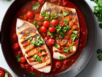 Grilled Swordfish With Tomatoes