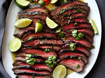 Grilled Tequila Garlic Lime Flank Steak