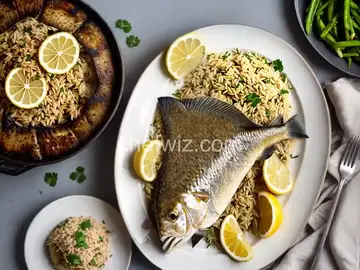 Grilled Tilapia with Lemon Butter, Capers and Orzo
