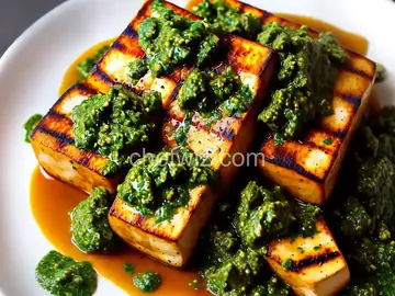 Grilled Tofu with Chimichurri
