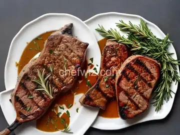 Grilled Veal Chops with Rosemary