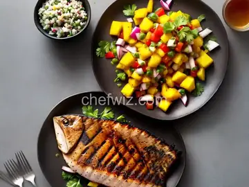 Grilled Yellowtail with Mango Salsa