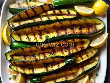 Grilled Zucchini with Garlic and Lemon Butter Baste