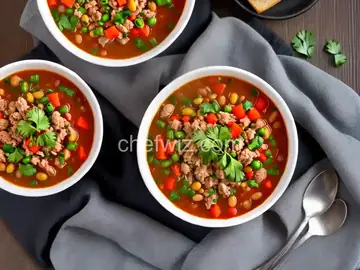 Ground Turkey Soup with Beans