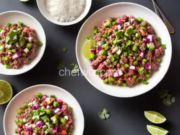 Ground beef ceviche