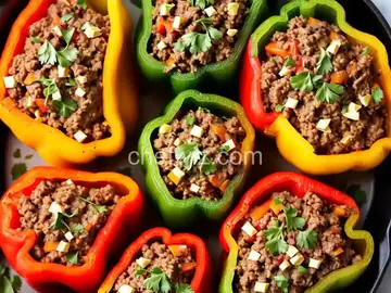 Ground beef stuffed peppers