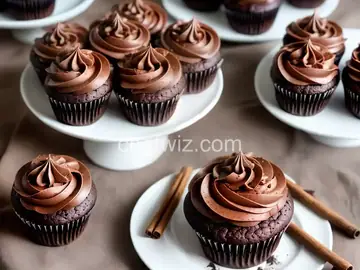 Grownup Chai Chocolate Cupcakes