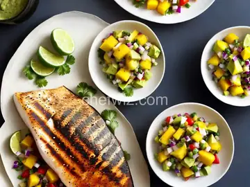 Gwyneth Paltrow's Grilled Halibut with Mango-Avocado Salsa