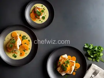 Halibut Cheeks with Ginger Orange Sauce