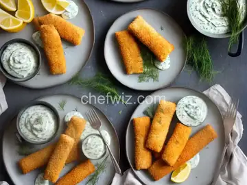 Halibut Fish Sticks with Dill-Caper Tartar Sauce
