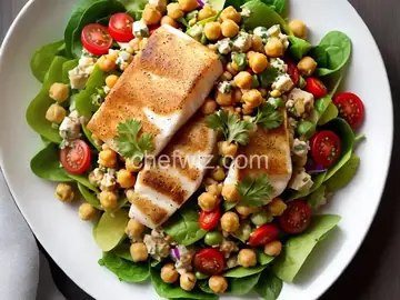 Halibut and Chickpea Salad