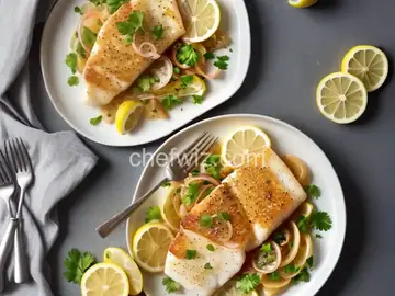 Halibut with Lemon-Butter and Crispy Shallots