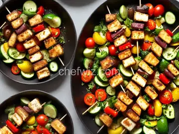 Halloumi and Vegetable Skewers Recipe