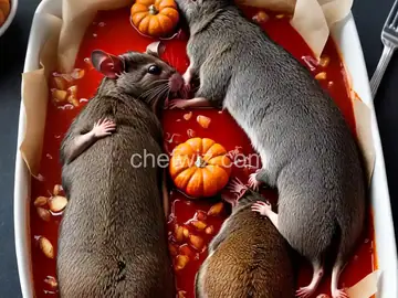 Halloween Bloody Baked Rats