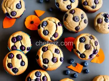 Halloween Blueberry Mummy Muffins