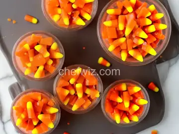 Halloween Candy Corn Jell-O Shots