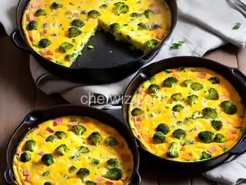 Ham, Broccoli and Cheddar Frittata