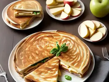 Ham, Gruyere and Apple Panini
