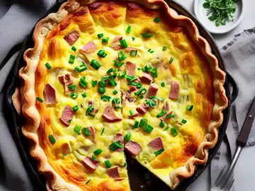 Ham, Leek and Gruyere Quiche