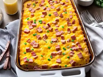 Ham and Cheese Overnight Breakfast Casserole