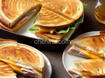 Ham and Cheese Pretzel Panini