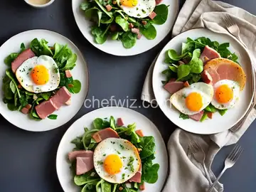Ham and Eggs with Greens