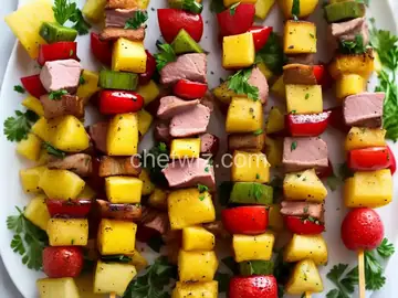 Ham and Pineapple Kabobs