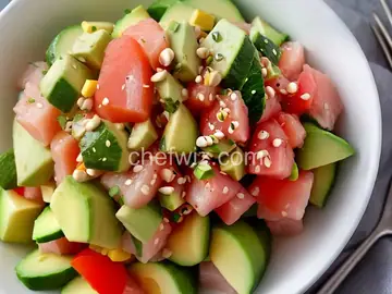 Hamachi Poke With Cucumber and Avocado Recipe