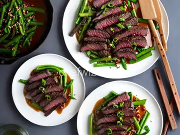 Hanger Steak with Charred Scallion Sauce