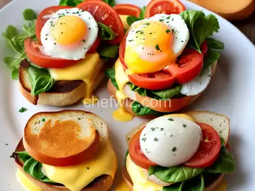 Hangover Easy Eggs Benedict Sandwich