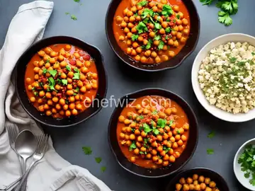 Harissa-Braised Chickpeas with Feta