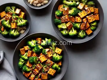 Harissa-Roasted Broccoli, Tofu, and Quinoa Bowl
