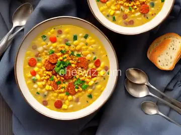 Harvest Corn Chowder with Chorizo